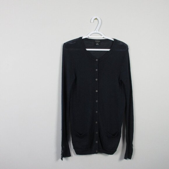 Club Monaco Cardigan Women S Blue Alpaca Wool Button Up Knit Pockets Classic 198 - Picture 1 of 11